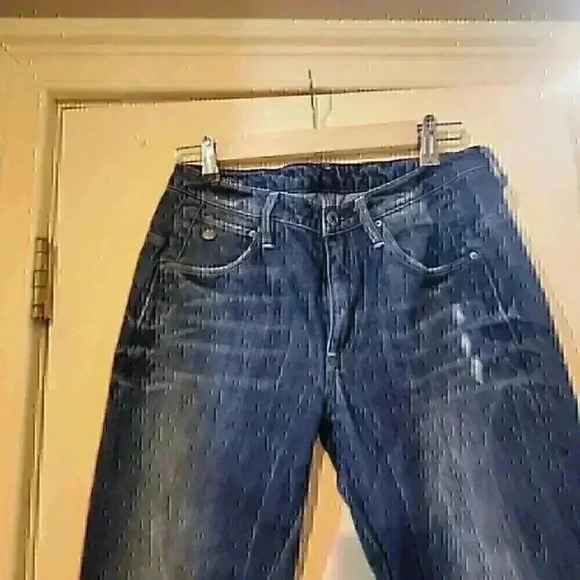 36. Distressed boyfriend jeans by G star size 25 medium wash - Picture 3 of 8